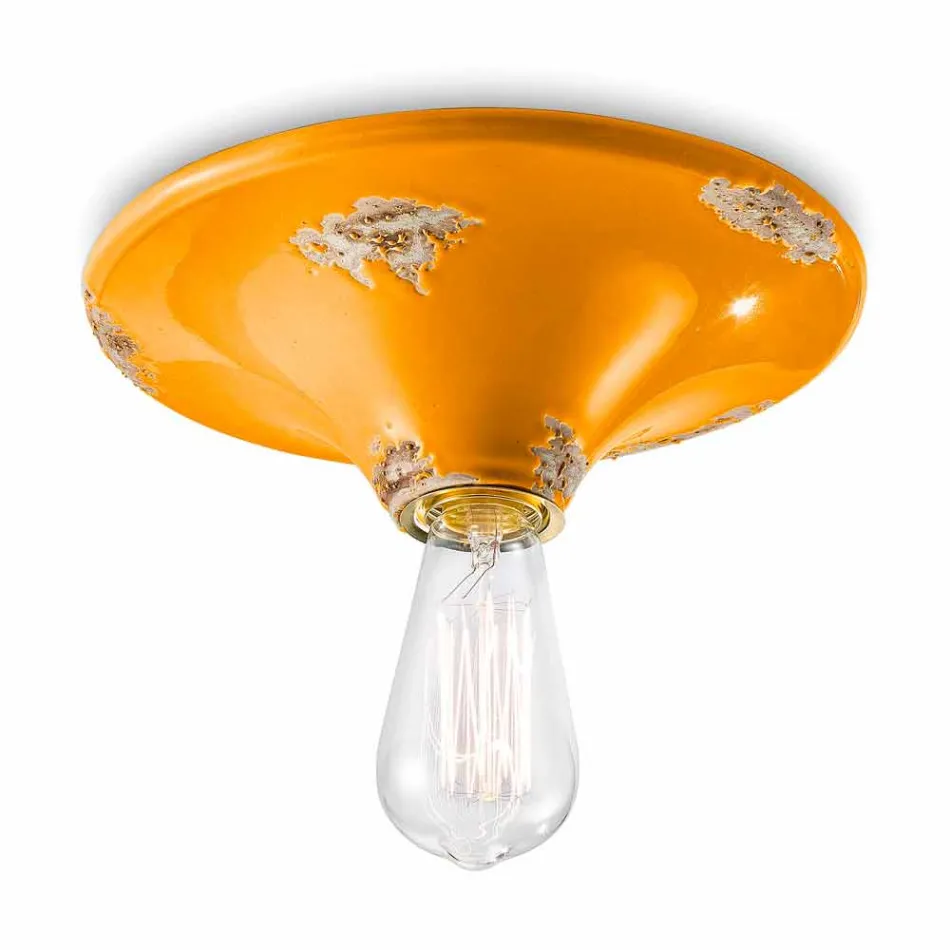 Spotlight from vintage crafted ceiling ceramic Erica Ferroluce Viadurini