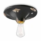 Spotlight from vintage crafted ceiling ceramic Erica Ferroluce Viadurini