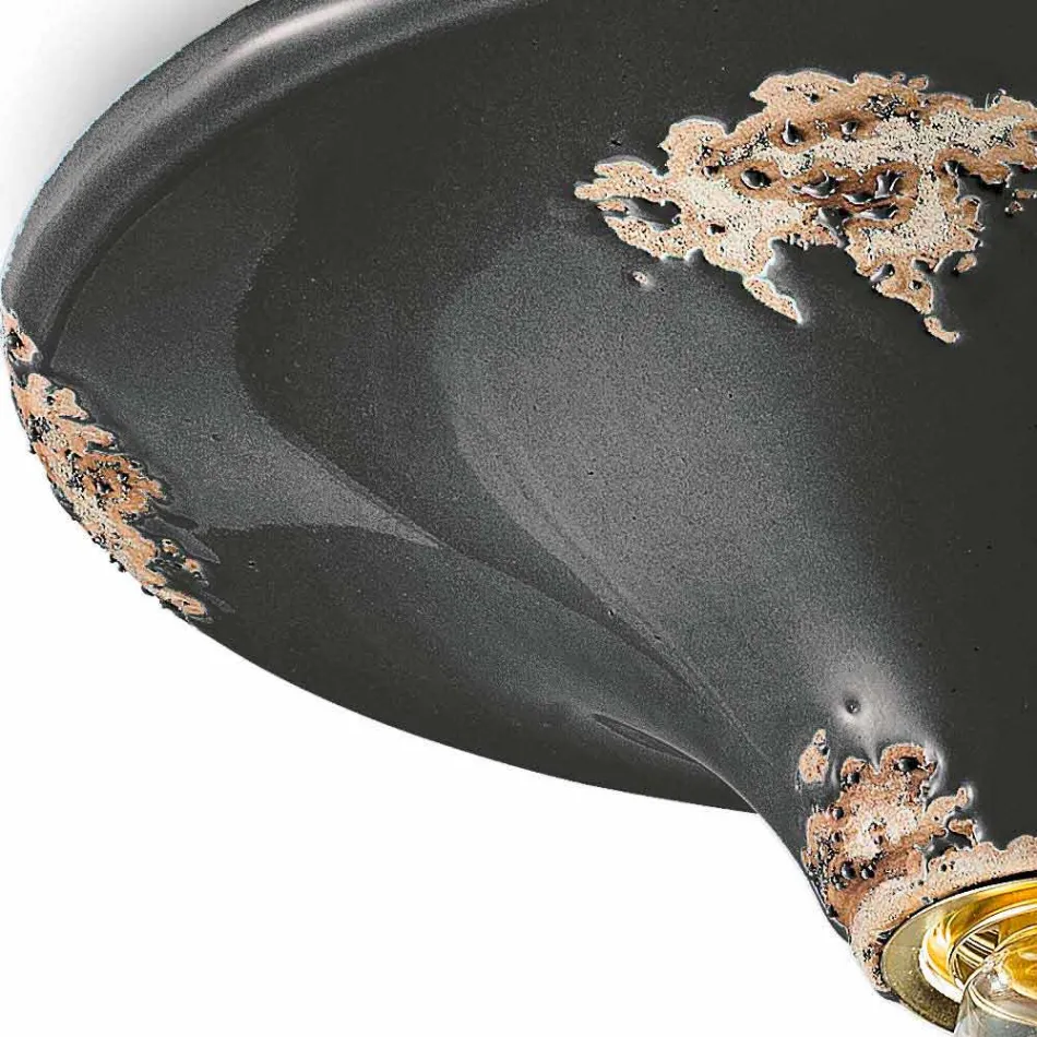 Spotlight from vintage crafted ceiling ceramic Erica Ferroluce Viadurini