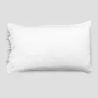Linen Pillowcase with White Lace for Luxury Design Bed Made in Italy - Kiss Viadurini