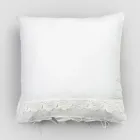 Linen Pillowcase with Armonia Lace and Powder Laces or Back - Masone Viadurini
