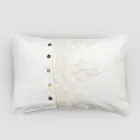 Rectangular Pillowcase with Elegant Lace in White Linen Design for Bed - Gioiano Viadurini