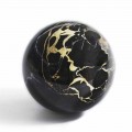 Sphere Paperweight in Glossy Black Portoro Marble Made in Italy Quality - Sphere