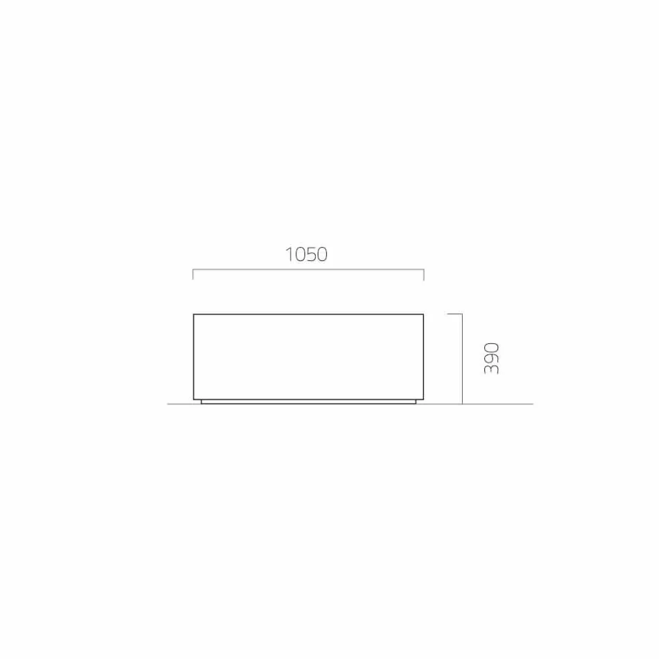 Round / Rectangular Design Garden Planter in Steel Made in Italy - Philly Viadurini