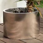 Round / Rectangular Design Garden Planter in Steel Made in Italy - Philly Viadurini