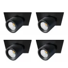Photoprojector Ceiling Lamp in White or Black Aluminum 4 Pieces - Etruscan Viadurini
