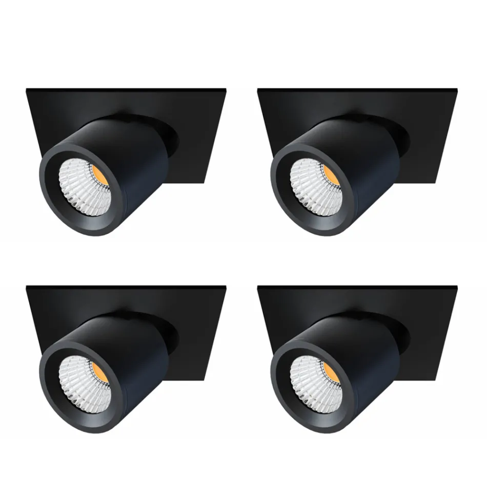 Photoprojector Ceiling Lamp in White or Black Aluminum 4 Pieces - Etruscan Viadurini