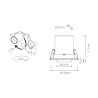 Photoprojector Led recessed ceiling light for interiors in aluminum - Etruscan Viadurini