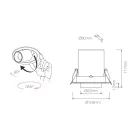 Photoprojector Indoor Adjustable Led Ceiling Light in Aluminum - Etruscan Viadurini