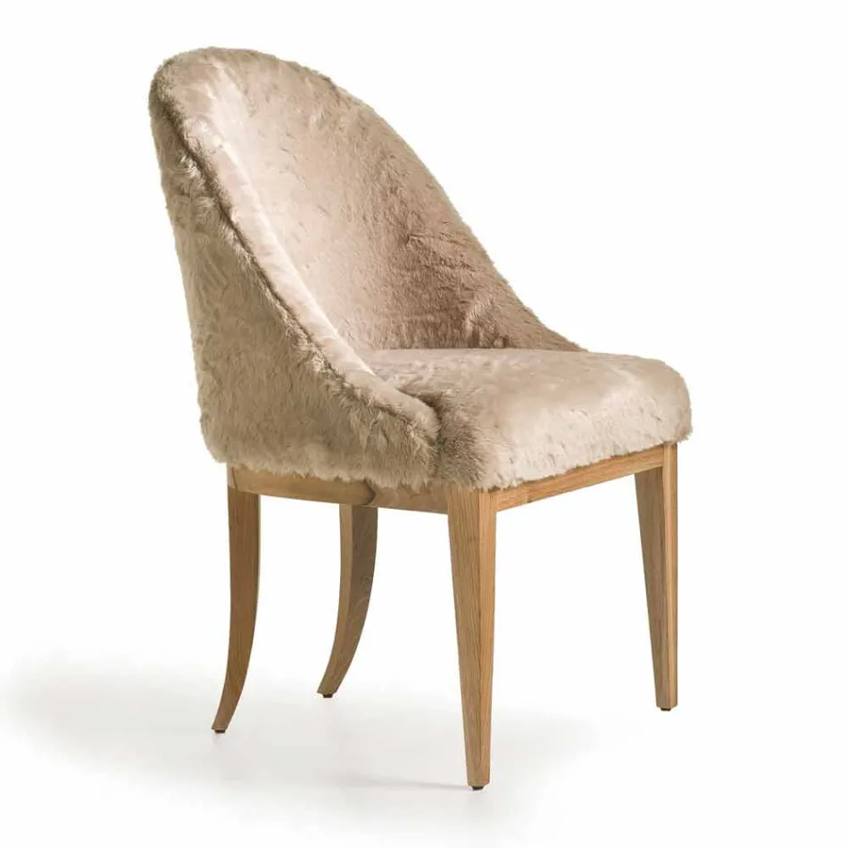 Fratelli Boffi Albertine modern armchair upholstered in faux fur Viadurini