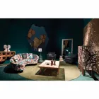 Fratelli Boffi Leonie padded design armchair, quilted backrest Viadurini