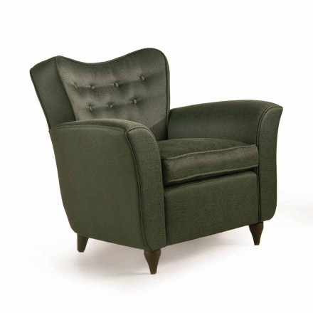 Fratelli Boffi Leonie padded design armchair, quilted backrest Viadurini