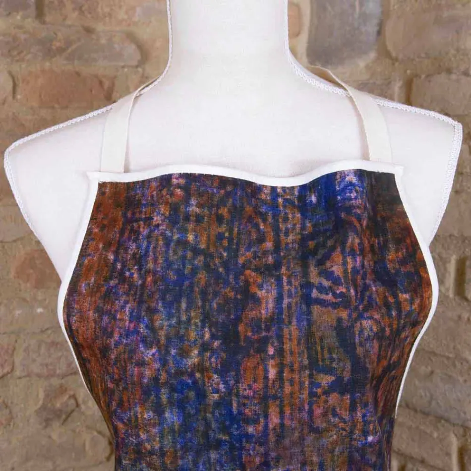 Handmade Apron Handmade Print Single Piece in Cotton - Brands Viadurini