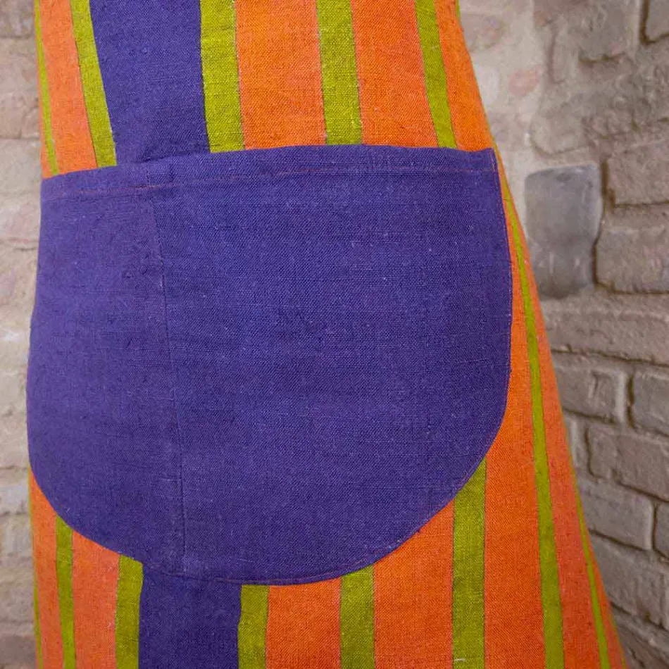 Canvas Art Apron Unique Piece of Italian Crafts - Brands Viadurini