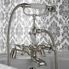 Classic Bathtub Edge Group with Brass Hand Shower Made in Italy - Ercolina Viadurini