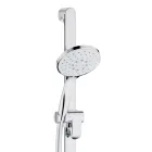 2-Way Shower Group with sliding rail, Round or Square Rosette - Kristio Viadurini
