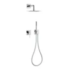 2-Way Shower Group Showerhead and Hand Shower Round or Square Rosette - Imperio Viadurini
