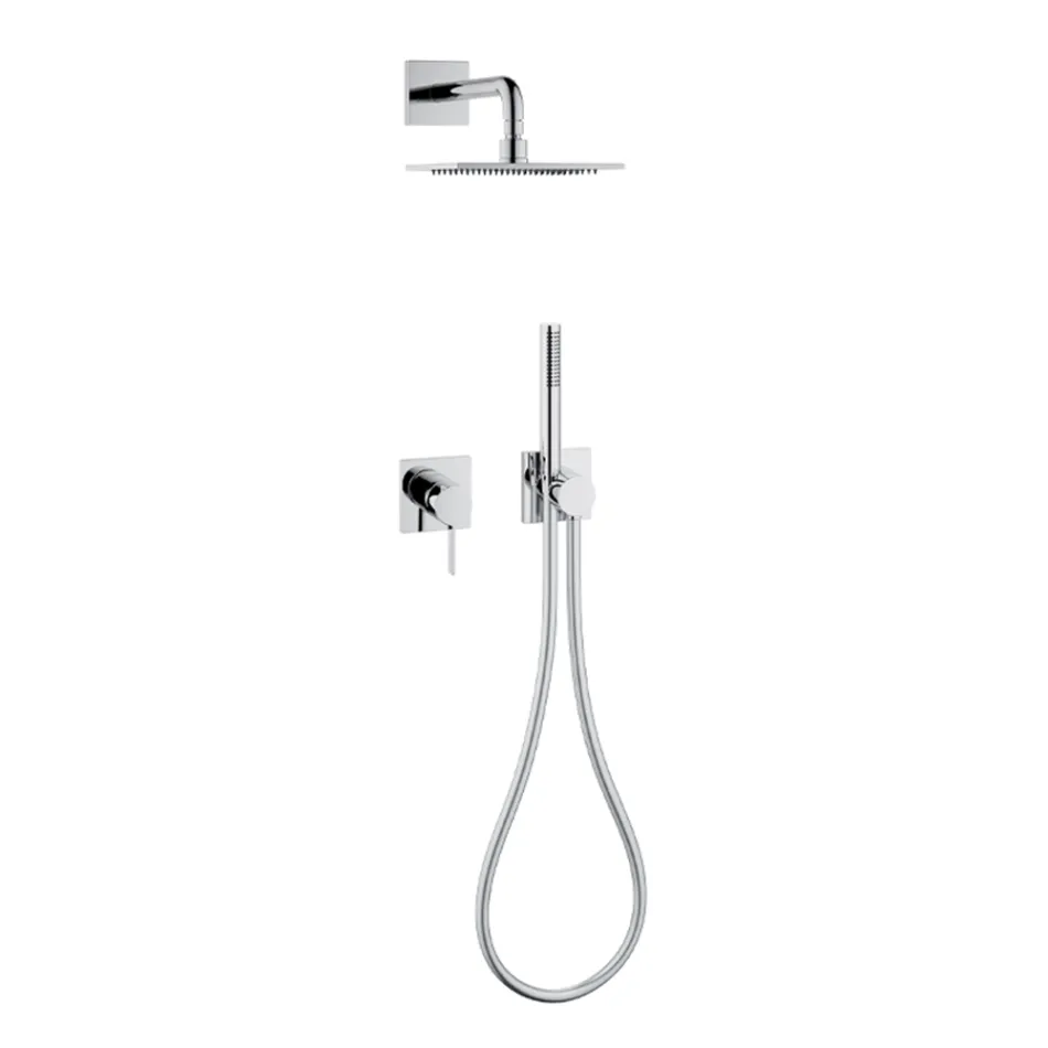 2-Way Shower Group Showerhead and Hand Shower Round or Square Rosette - Imperio Viadurini