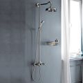 Classic Duplex Shower Group in Brass with 3 Sizes Shower Head - Ercolina