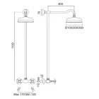 Handcrafted Brass Shower Head Set Classic Style - Miriano Viadurini