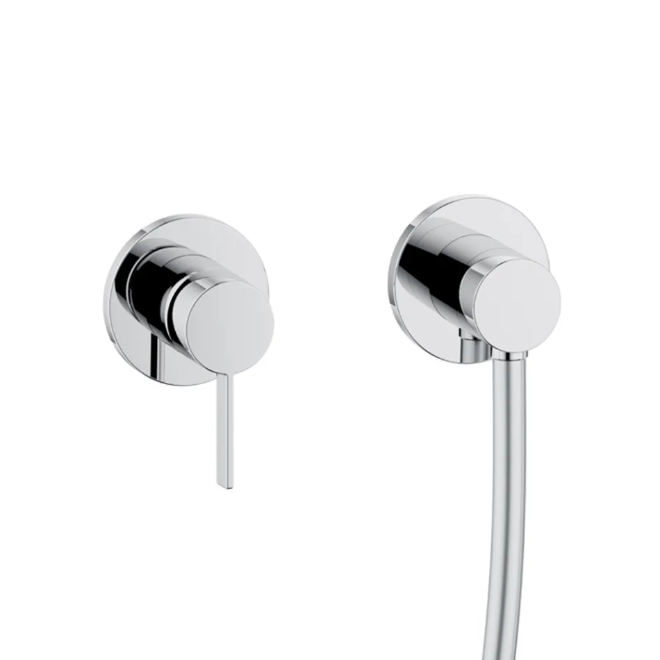 Shower Group Showerhead and Sliding Rail Round or Square Rosette - Erkole Viadurini