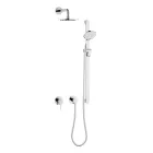 Shower Group Showerhead and Sliding Rail Round or Square Rosette - Erkole Viadurini