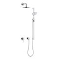 Chrome Shower Group with Brass Shower Head and Sliding Rod - Erkole