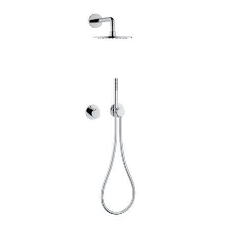 Shower Head and Hand Shower Group with Round or Square Rosette - Kristio Viadurini
