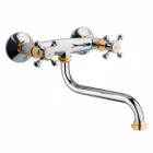 Adjustable Brass Wall Kitchen Washbasin Group Made in Italy - Colmo Viadurini