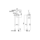 Floor Standing Bathtub Group with Hand Shower and Flexible Shower Made in Italy - Milano Viadurini