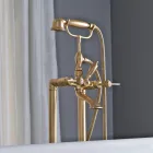 Floor Standing Bathtub Group with Hand Shower and Flexible Shower Made in Italy - Milano Viadurini