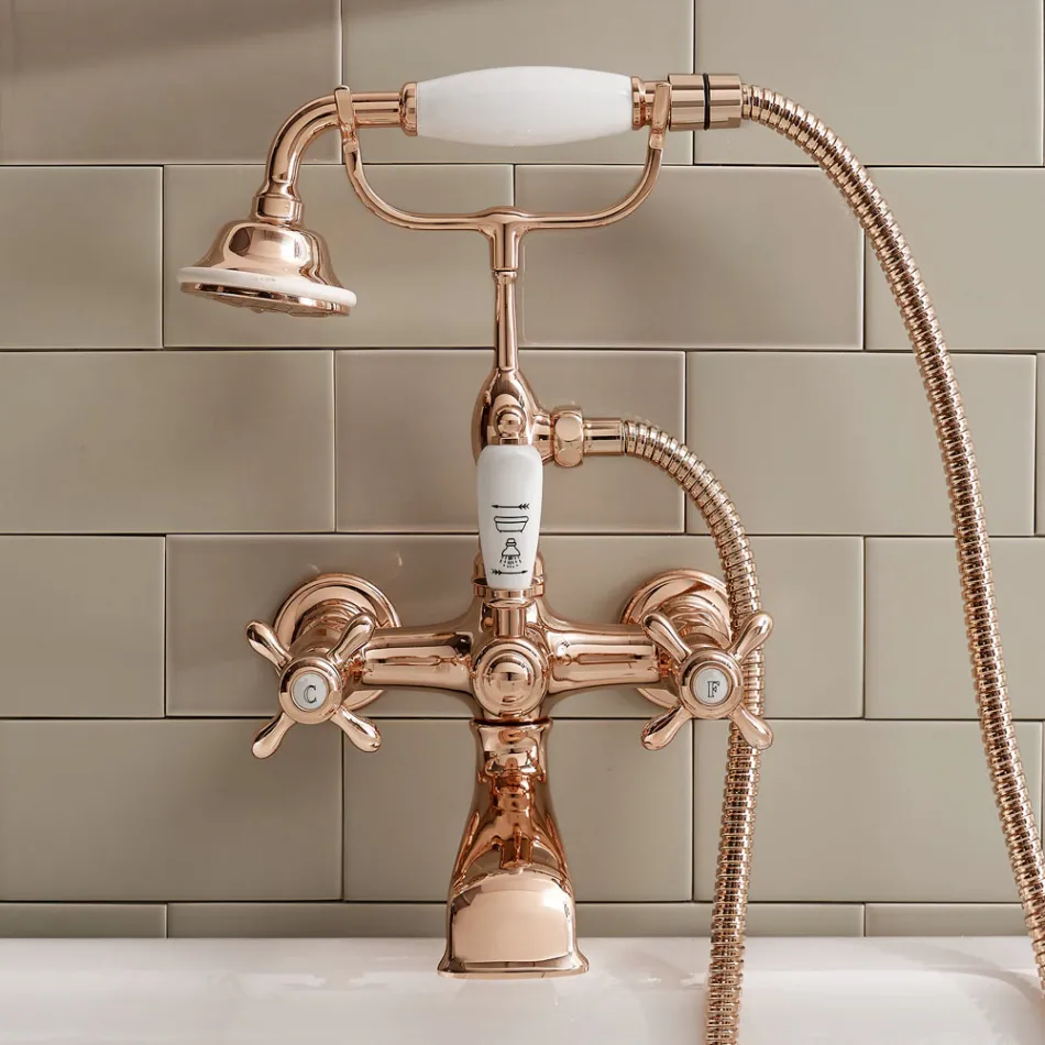 Vintage Design Brass Bathtub Group Made in Italy - Klarisa Viadurini