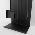 Set of Design Tools for Fireplace in Black Steel Made in Italy - Ostro Viadurini