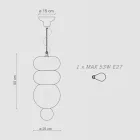 3-element lamp in ceramic of different shapes Made in Italy - Bumbum Viadurini