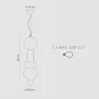 4-element lamp in ceramic of different shapes Made in Italy - Bumbum Viadurini