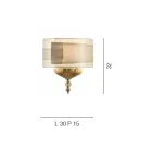 Classic Italian Artisan Glass Wall Lamp with Lampshade - Magrena Viadurini