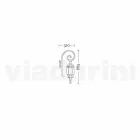 Outdoor wall lamp in die-cast aluminum made in Italy, Anika Viadurini