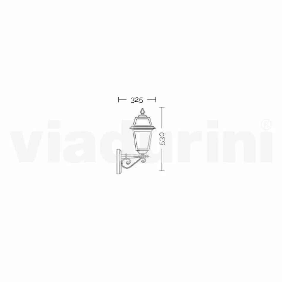 Kristel, an aluminum garden wall lamp made in Italy Viadurini