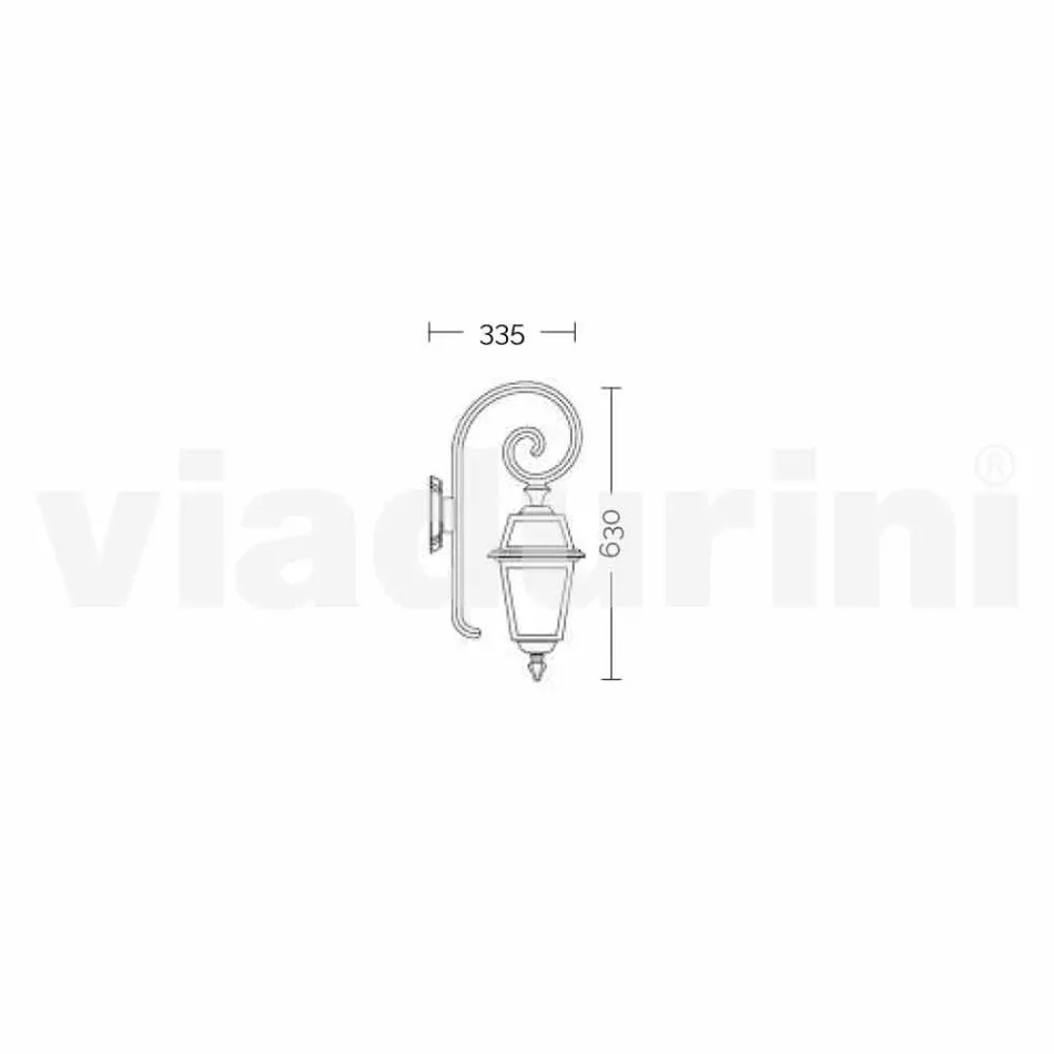 Kristel, an aluminum garden wall lamp made in Italy Viadurini