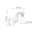 Industrial Artisan Wall Lamp in Iron and Ceramic - Vintage Viadurini