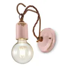 Industrial Artisan Wall Lamp in Iron and Ceramic - Vintage Viadurini