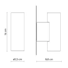 Design Outdoor Wall Lamp in White or Black Aluminum - Leopida Viadurini