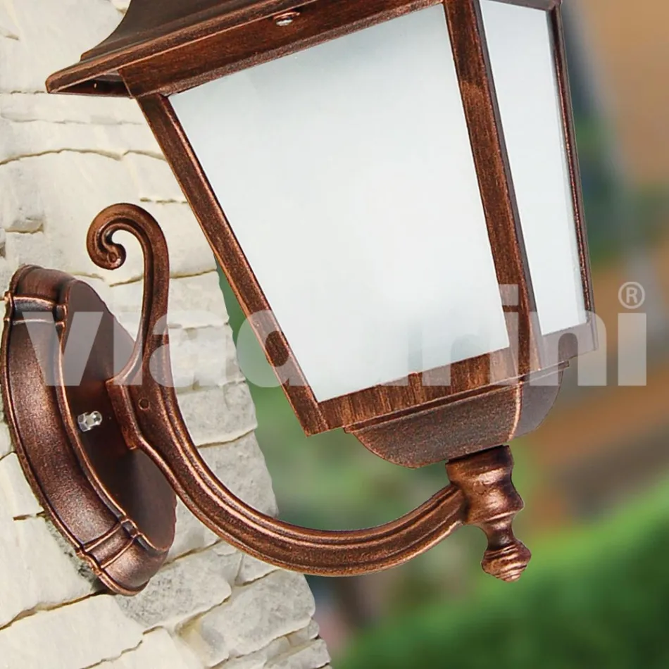 Aluminum garden wall lamp produced in Italy, Aquilina Viadurini