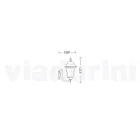 Aluminum garden wall lamp produced in Italy, Aquilina Viadurini