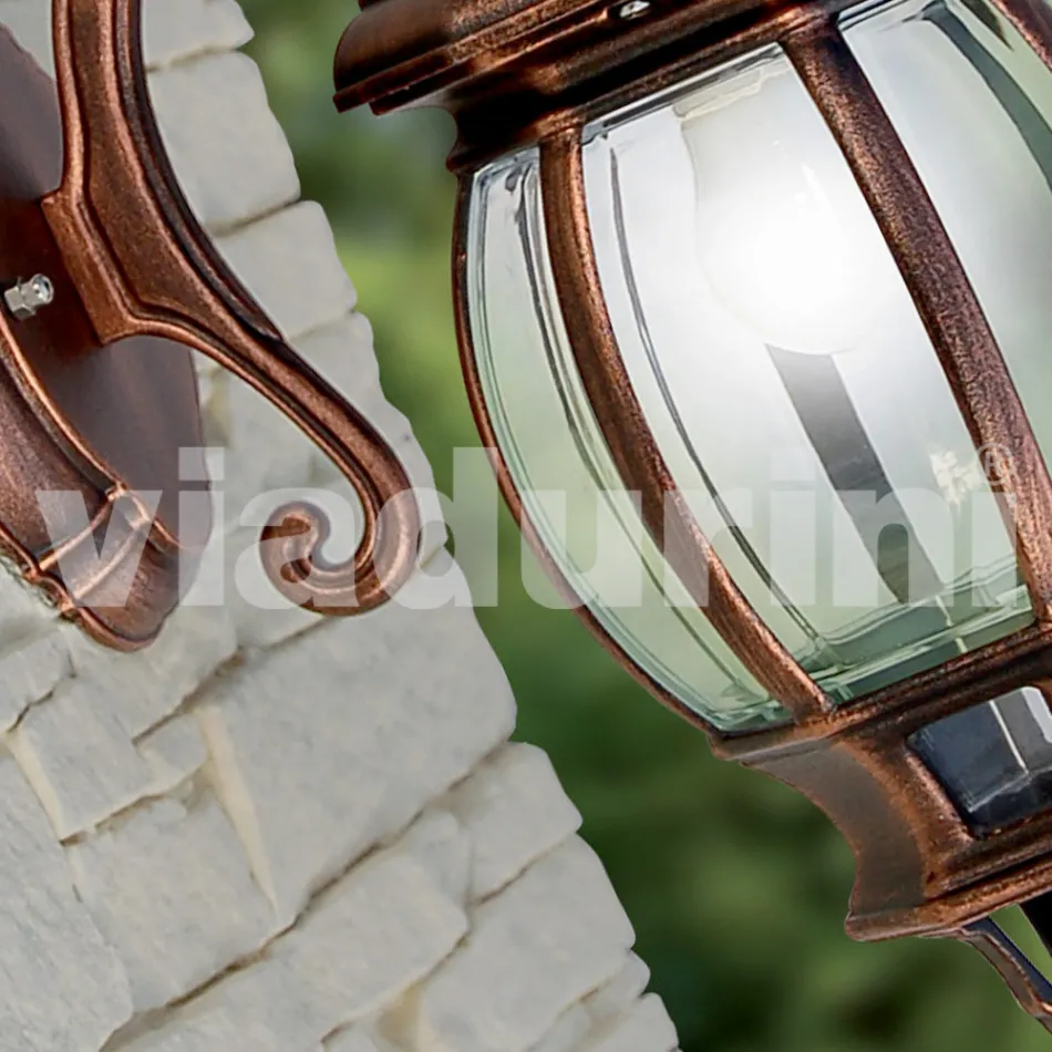 Aluminum garden wall lamp made in Italy, Anika Viadurini