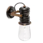 Wall Lamp in Iron and Industrial Handmade Ceramic - Urban Viadurini