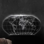 Planisphere Wall Lamp in Laser Engraved Acrylic Crystal - Rihanna Viadurini