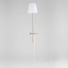 Design Floor Lamp in Steel, Ash and Brass Made in Italy - Pitulla Viadurini