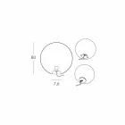 Globe sphere / table lamp Slide Globo white bright made in Italy Viadurini