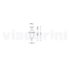 Aluminum garden ceiling lamp made in Italy, Aquilina Viadurini